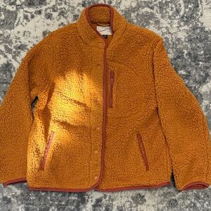 Cozy Orange Sherpa Jacket